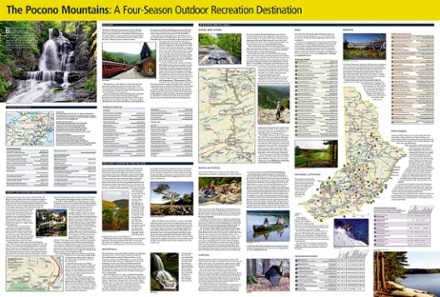National Geographic The Pocono Mountains Destination Touring Map & Guide 1