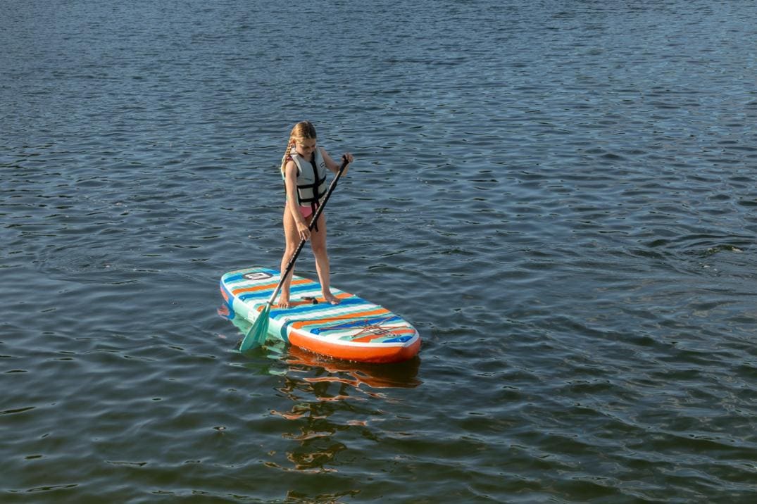Location Image for Kids' FlowRider Aero Inflatable Paddle Board with Paddle - 8'