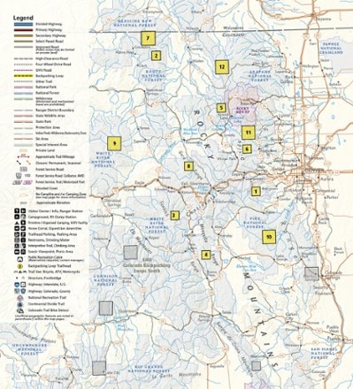 National Geographic Colorado Backpacking Loops North Topographic Map Guide 2