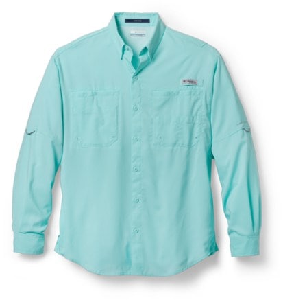 Columbia Mens Pfg Bahama Ii Long Sleeve Fishing Shirt Violet Sea