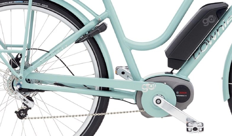 Bosch performance system with 250W mid-frame motor and Shimano Nexus 8-speed internal gear hub (Mine