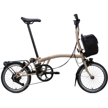 Brompton C Line Electric 4-Speed Mid Handlebar Bike with Rack 0