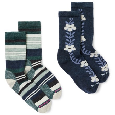 Smartwool Saturnsphere/Garden Vine Everyday Crew Socks - Women's - 2 Pairs 1