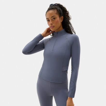 Halfdays Julie Ribbed Quarter-Zip Top - Women's 0