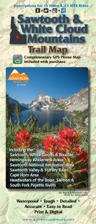 Adventure Maps Sawtooth and White Cloud Mountains Trail Map 0