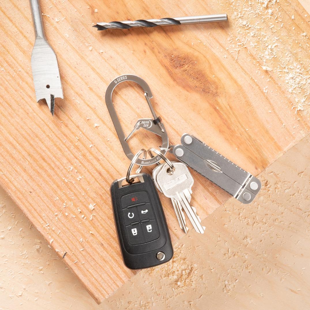 Location Image for G-Series SlideLock #3 Dual Chamber Carabiner - Stainless Steel