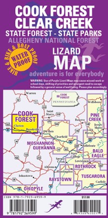 Purple Lizard Maps Cook Forest Clear Creek Map 1