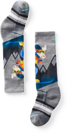 Smartwool Wintersport Full Cushion Mountain Moose Pattern Over the Calf Socks - Kids' 0