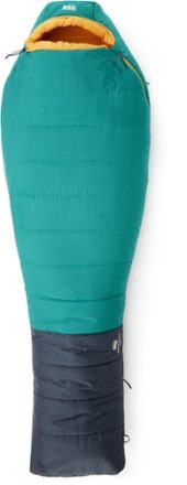 REI Co-op Trailmade Backpacking Bundle Full-length view, zipped (Balsam Teal)