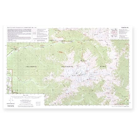 Custom Correct Mt. Olympus Climber'sTopo Map 0