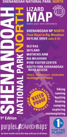 Purple Lizard Maps Shenandoah National Park Map: North 0