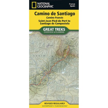 National Geographic Camino de Santiago Overview & Planning Map - Saint-Jean-Pied-de-Port to Santiago de Compostela 0