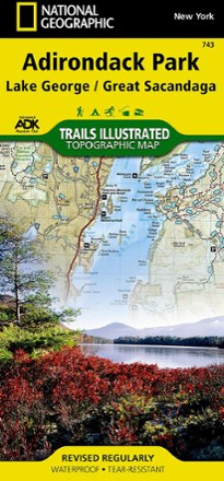 National Geographic Adirondack Park - Lake George/Great Sacandage Lake Trail Map 0