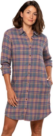 Toad&Co Re-Form Flannel Shirt Dress 0