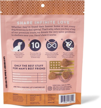 GivePet Soft Chewy Dog Training Treats Back view (Peanut Butter, Banana & C)