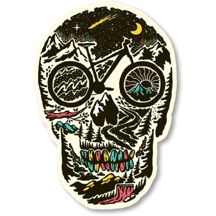 Atomicchild Mountain Bike Skull Sticker 0