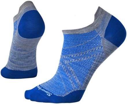 SmartWool Mens Smartwool PhD Run Ultra Light Low Cut Socks Black Blue Sports Gym 