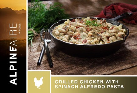 AlpineAire Foods Grilled Chicken with Spinach Alfredo Pasta - 1 Serving 1