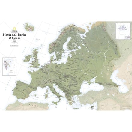 National Geographic National Parks of Europe Map and Guide 2