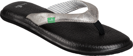 sanuk metallic flip flops