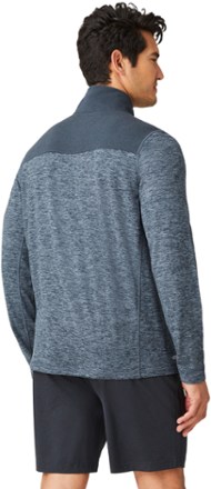 Free Country Sueded Spacedye Half-Zip Colorblock Mock-Neck Shirt - Men's 1