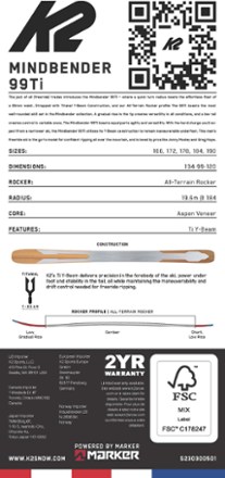 K2 Mindbender 99 Ti Skis - Men's - 2023/2024 6