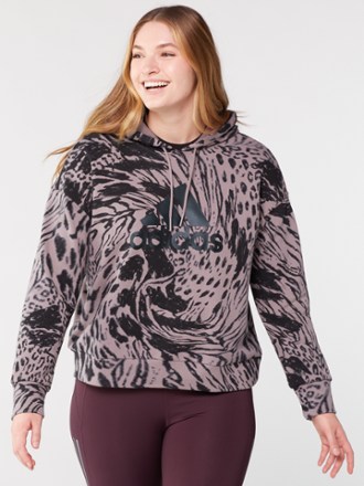adidas Future Icon Animal Print Hoodie - Women's 1