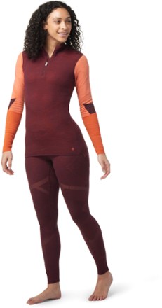 Smartwool Intraknit Thermal Merino Colorblock Quarter-Zip Base Layer Top - Women's 3