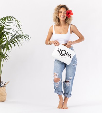 ALOHA Collection Original ALOHA Mid Pouch in Black on White 2