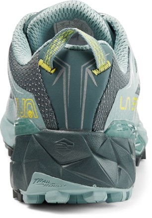 La Sportiva Akyra GTX Trail-Running Shoes - Women's Back view (Slate/Sulphur)