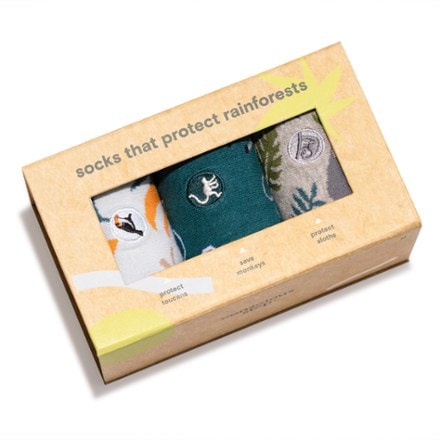 Conscious Step Protect Rainforests Socks Gift Box - 3 Pairs 1