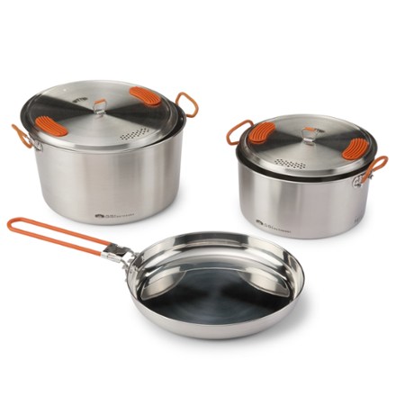 GSI Outdoors Glacier Stainless Base Camper Cookset - Large 0