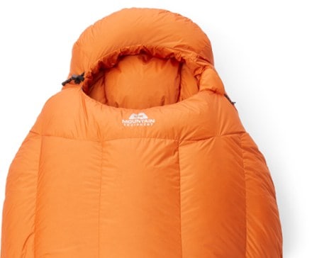Mountain Equipment Snowline Sleeping Bag Hood detail (Marmalade)