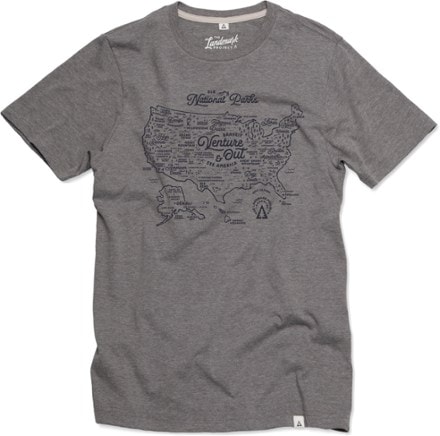 The Landmark Project National Parks Map T-Shirt 0