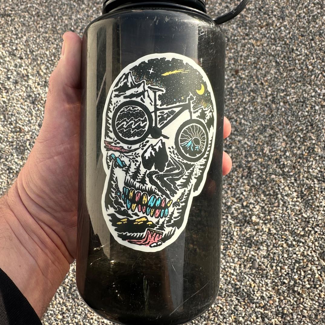Location Image for Mountain Bike Skull Sticker