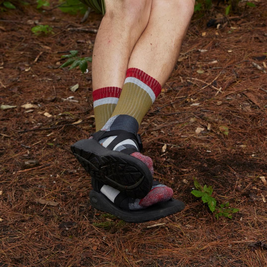 Location Image for Heady Stripe Micro Crew Hiking Socks - Men's