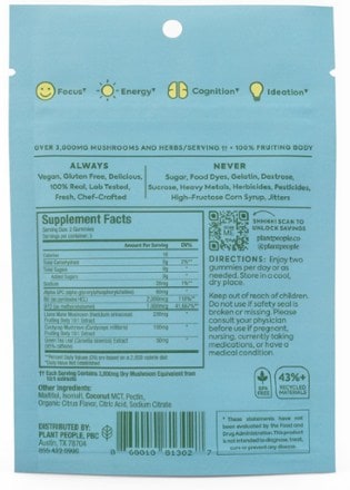 Plant People WonderFocus Mushroom Gummies - 5 Servings 1