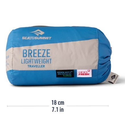 Sea to Summit Breeze Lightweight Traveller Sleeping Bag Liner With Pillow Sleeve 4