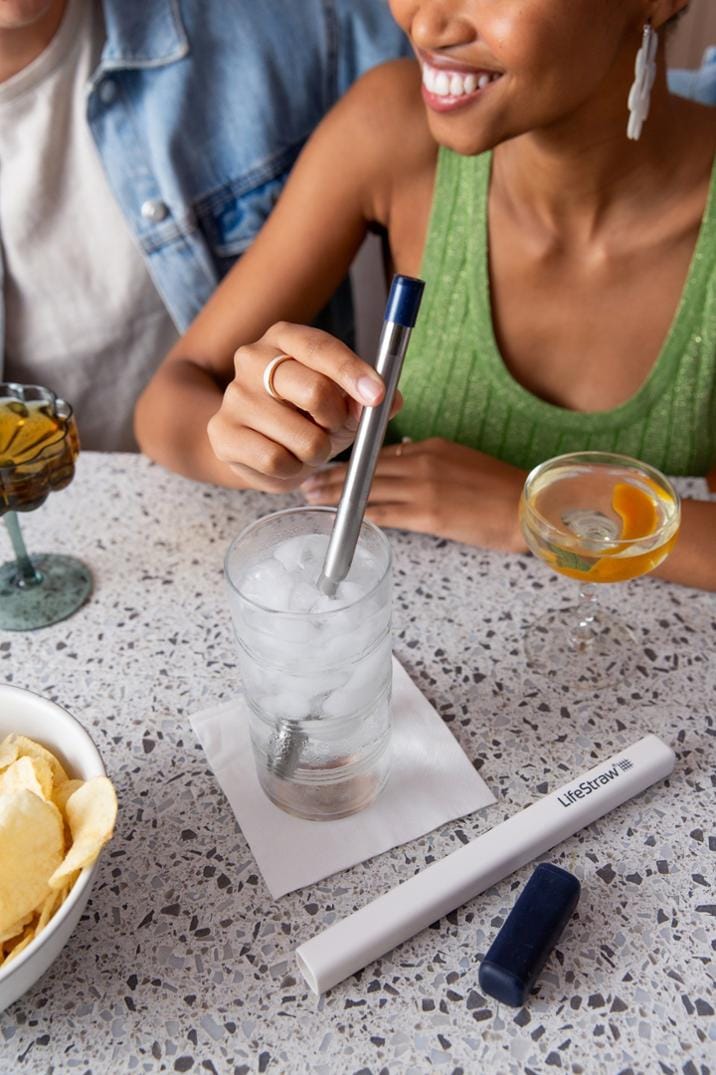 Location Image for Sip Reusable Stainless-Steel Water Filter Straw - Package of 3