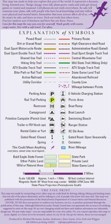 Purple Lizard Maps Bald Eagle Pennsylvania State Forest Map - 4th Edition 4