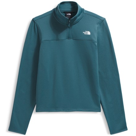 The North Face Women's Cedar Trail Grid Fleece Quarter-Zip Pullover  Blue M