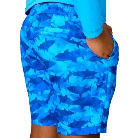 Free Country Full Elastic Waist Swim Shorts - Boys' 3
