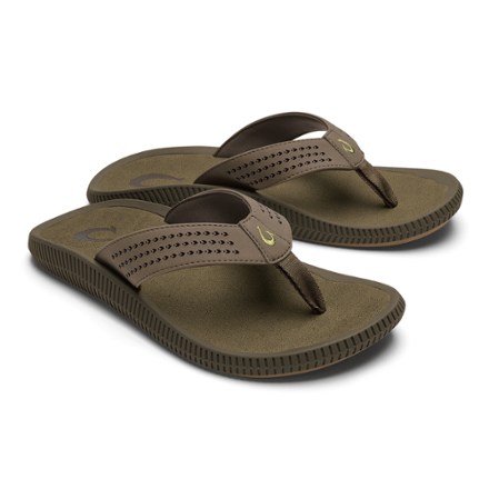 OluKai Mens Ulele Sandals Flip Flops 15 Brown Thong Comfort Casual Beach Water s-l400.jpg main image 3