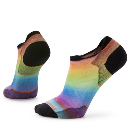 Smartwool Run Zero Cushion Pride Rainbow Print Low Ankle Socks 0