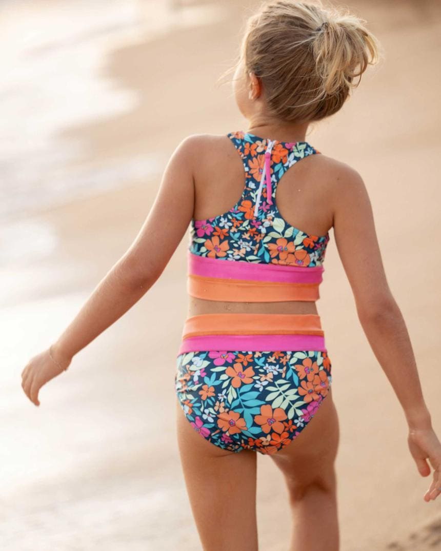 Location Image for Mini Cut Back Crop Swimsuit Set - Girls'