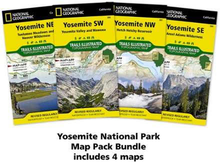 National Geographic Yosemite National Park Topographic Map Pack 1