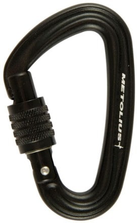 Metolius Bravo Locking Carabiner Side view (Black)