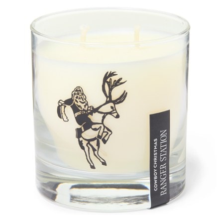 Ranger Station Cowboy Christmas Candle 1