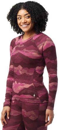 Smartwool Classic Thermal Merino Pattern Crew Base Layer Top - Women's 1