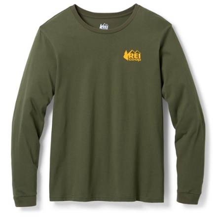 REI Co-op Trail Supplies Graphic Long-Sleeve T-Shirt Green 4Xl